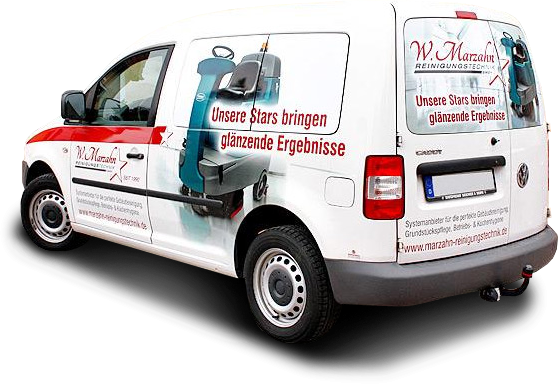 Marzahn Reinigung Beschriftung Transporter PKW