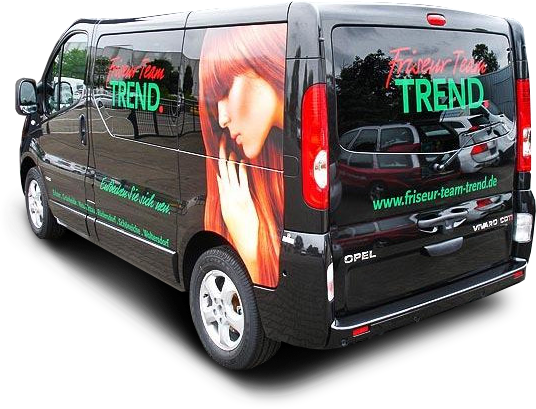 Friseur Trent Beschriftung Transporter PKW